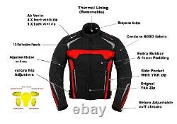 Men Motorcycle Textile Jacket Trouser Motorbike Suit Padded Armoured Waterproof