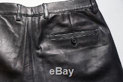 Men Prada Miu Miu Black Extra Soft Leather Pant Sz 48 Made In Italy Jil Biker