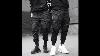 Men S Black Pocket Cargo Sweatpants Hip Hop Trousers