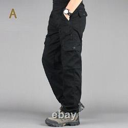 Men Tactical Cargo Pants Muti-pocket Military Casual Loose Trousers Streetwear