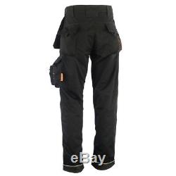 Men Work Cargo Trouser Holster Black Heavy Duty Multi Pockets W34 L31