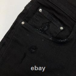 Men's Amiri Denim Pants Skinny Distressed Black 29