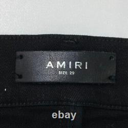 Men's Amiri Denim Pants Skinny Distressed Black 29