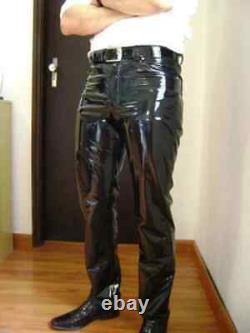 Men's & Boys 100% Genuine High Quality Lambskin High Shine Patent Leather Pants