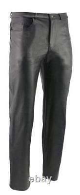 Men's Cowhide Leather Jeans Thigh Fit Outrageously Luxury Pants Trousers