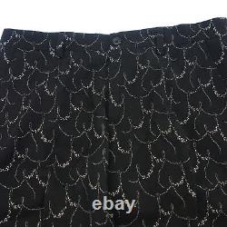 Men's Dolce & Gabbana Wool Slacks Patterned Black Size 46