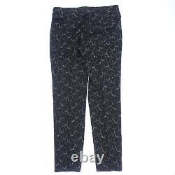 Men's Dolce & Gabbana Wool Slacks Patterned Black Size 46