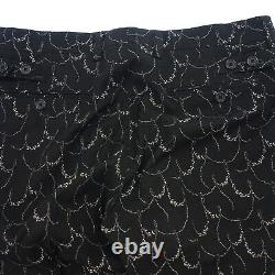 Men's Dolce & Gabbana Wool Slacks Patterned Black Size 46