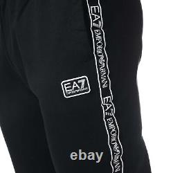 Men's Emporio Armani EA7 Logo Series Tape Jogger Pants in Black