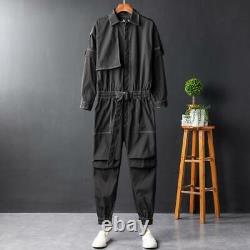 Men's Fashion Hip Hop Jumpsuit One-piece Suit Leisure Overalls Pants Rompers L
