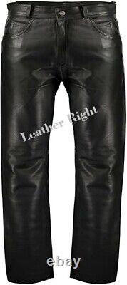 Men's Genuine Leather Biker trouser pants
