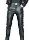 Men's Genuine Sheep Leather Biker Pant With Zipper Closure Real Leather Trousers