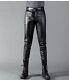 Men's Genuine Sheep Leather Party Pants Slim Fit Leather Pants