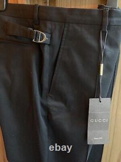 Men's Gucci Black Chino Trousers Uk30 It 46 Bnwt Rrp £650
