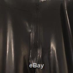 Men's Latex Rubber Trousers By Libidex XL Black With Grey/platinum Stripe