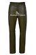 Men's Leather Trouser Motorcycle Olive Green Lambskin Leather Jean Style 501