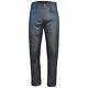 Men's Leather Trouser Pants'501 Jeans Style' Black Cowhide Classic Biker Pants