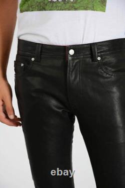 Men's Pure Lamb Leather slim fit trouser pants