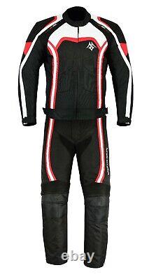 Men's Racing Motorbike Suit CE Armour Textile Cordura with Armour Gloves