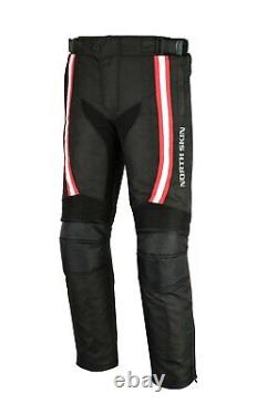 Men's Racing Motorbike Suit CE Armour Textile Cordura with Armour Gloves