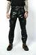 Men's Real Leather Pants Punk Kink Jeans Trousers Bluf Pants Bikers Breeches