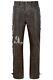 Men's Real Leather Trouser Black Bronze 100% Cowhide Laced Biker Style 00126