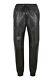 Men's Real Leather Trousers Black Napa Quilted Track Pants Jogging Bottoms 4050