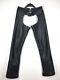 Men's Rob Amsterdam Pants Leather Casual Black Size 31x32