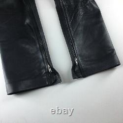 Men's RoB Amsterdam Pants Leather Casual Black Size 31x32