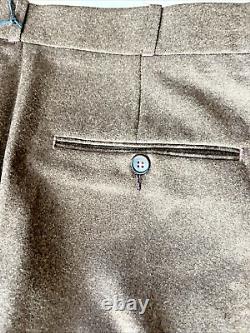 Men's Vintage Slacks Pants Chocolate Brown 100% Wool- American Pant- NWT- NICE