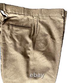 Men's Vintage Slacks Pants Chocolate Brown 100% Wool- American Pant- NWT- NICE