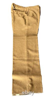 Men's Vintage Slacks Pants Chocolate Brown 100% Wool- American Pant- NWT- NICE