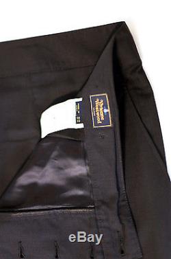 Men's Vivienne Westwood Man New Wool Black Pants Made in Italy Label 50 Meas 36