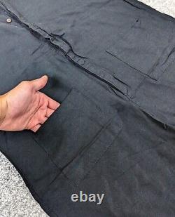 Men's ZARA Black Jumpsuit MEDIUM 31 boiler overalls linen mix M trousers V long