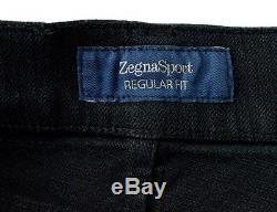 Men's ZEGNA SPORT Regular Fit Stretch Cotton Black Denim Jeans 32 NWT $295