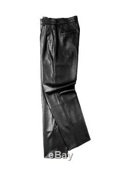 Men's black leather pants lambskin dress pants sizes 28 30 32 34 36 42 46 48 50