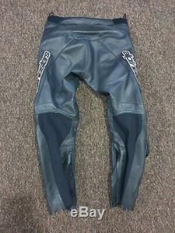 Mens ALPINESTARS Apex Leather Motorcycle Race / Sports Bike Trousers Size 34/50