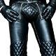 Mens Black Leather Pant Punk Kink Jeans Trousers Bluf Pants Bikers Breeches Cuir