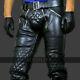 Mens Black Leather Pants/trousers Quilted Biker Leather Jeans