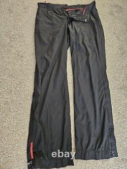 Mens Black PRADA cotton trousers with zips at ankles. Size 46 (Small) 30