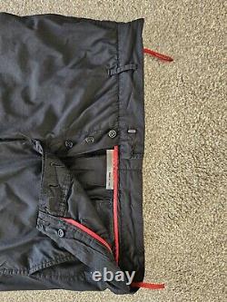 Mens Black PRADA cotton trousers with zips at ankles. Size 46 (Small) 30