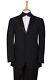 Mens Black Tuxedo Suit Black Tie Dj Ex Hire Single Breasted Jacket And Trousers