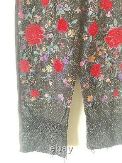 Mens By Walid Upcycled Silk & Wool Cropped Trousers Size Large RRP £1700