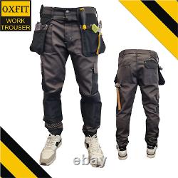 Mens Combat Cargo Work Trousers Working Pants Cargo & Knee pads Pockets