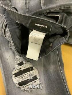Mens D Squared2 Distressed Ripped with Paint Spots Black Jeans Size 54 EU 44 UK
