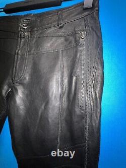 Mens Diesel Leather Pants Trouser Brand New Black Gold £1300 Black 32 W-32 L