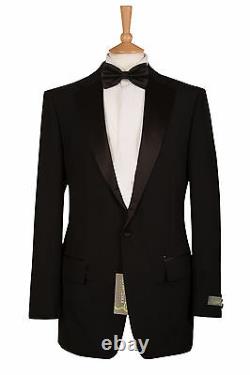Mens Dinner Evening Suit Ex Hire Black Tuxedo Prom Dj Jacket And Trouser £59.99