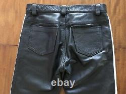 Mens Expectations London Leather Pants 32x29 Black (mr s nyc rob 665 rubio)