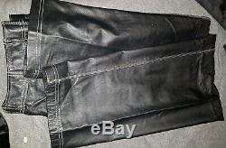 Mens Fubu Leather Pants Varsity Collection Sz 32 Waist Brand New