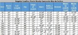 Mens Genuine Leather Pants Biker Leather Trousers Punk Kink Jeans Gay BLUF Pant